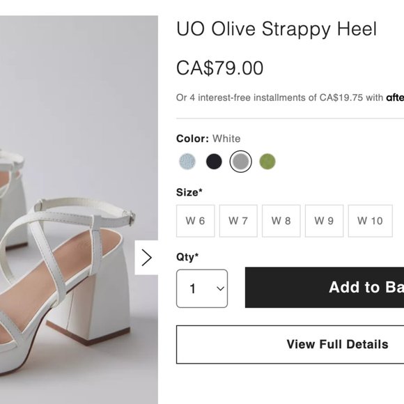 White Strappy Heel - Picture 2 of 2